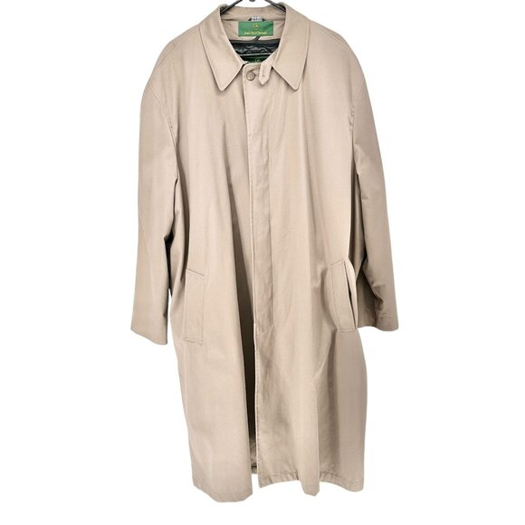 Jean-Paul Germain Elements Trench Coat Mens 56R Beige Lined Water Repellent - Picture 1 of 11